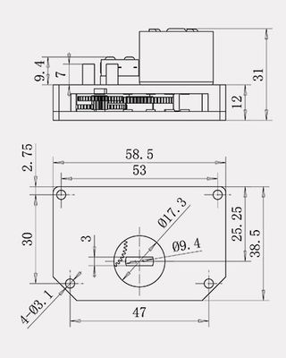 HVAC DC2.5V Ball Valve Motor Torque 1.8NM Flow Control